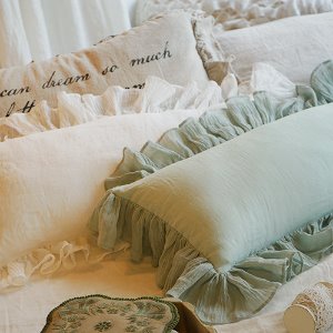Linen frill cushion [2colors]