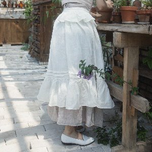 April layered skirt - creamwhite