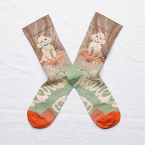[Bonne Maison] Socks Wilted Iris Poodle