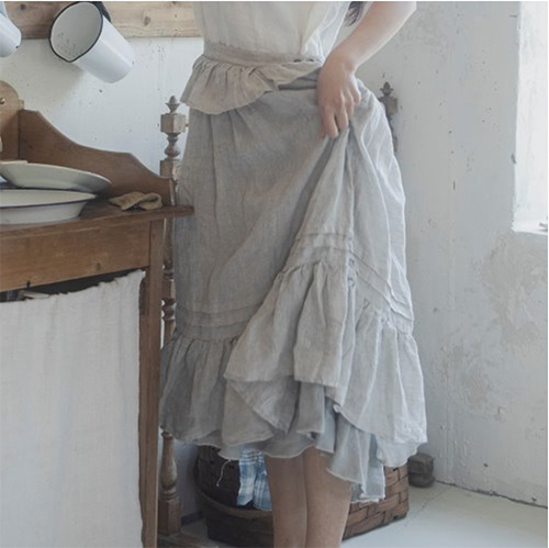 April layered skirt - natural