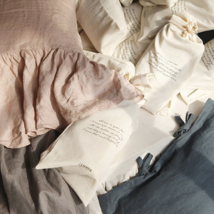 Linen long frill pillow cover [6colors]